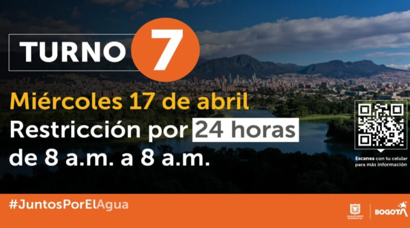 Miércoles 17 de abril: Municipios, localidades y barrios con racionamiento de agua en Bogotá